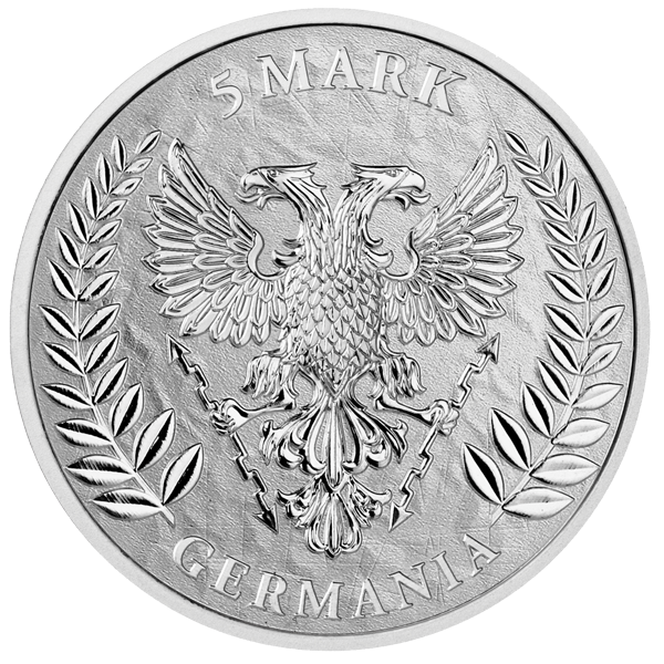 2019 Germania 5 Mark 1 Ounce .999  Silver Coin w/ Capsule COA 