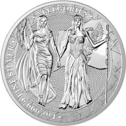 Germania 2019 5 Mark Germania /& Britannia Rhodium /& Gold 1 Oz Silver Coin