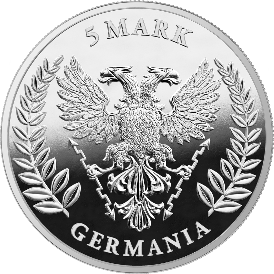 2020 Germania 1 oz Silver Proof reverse