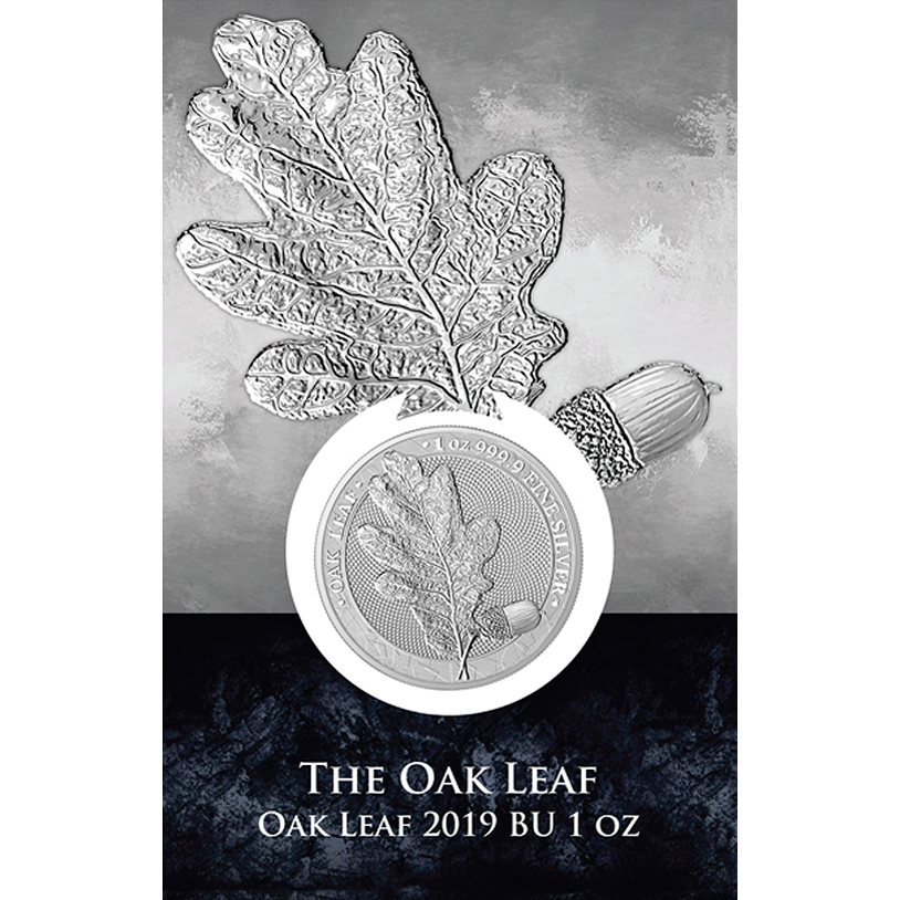 Mythical Forest 2019 Oak Leaf 1 oz Silver BU