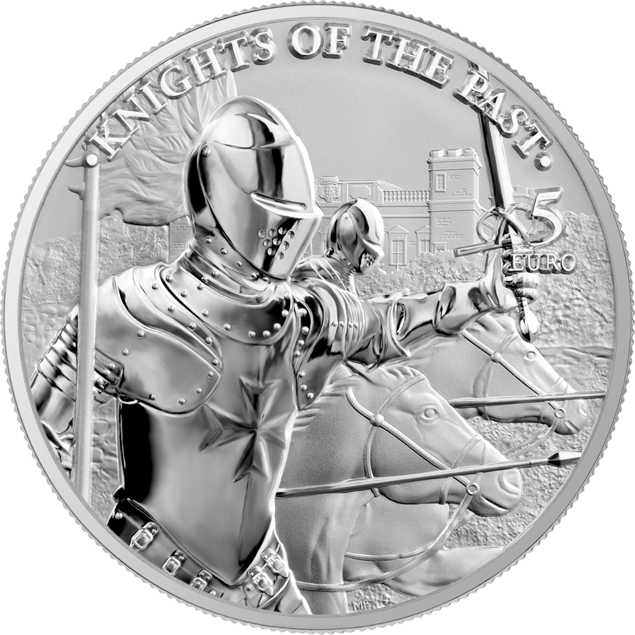 2021 Knights of the Past 5 Euro 1 oz Silver BU