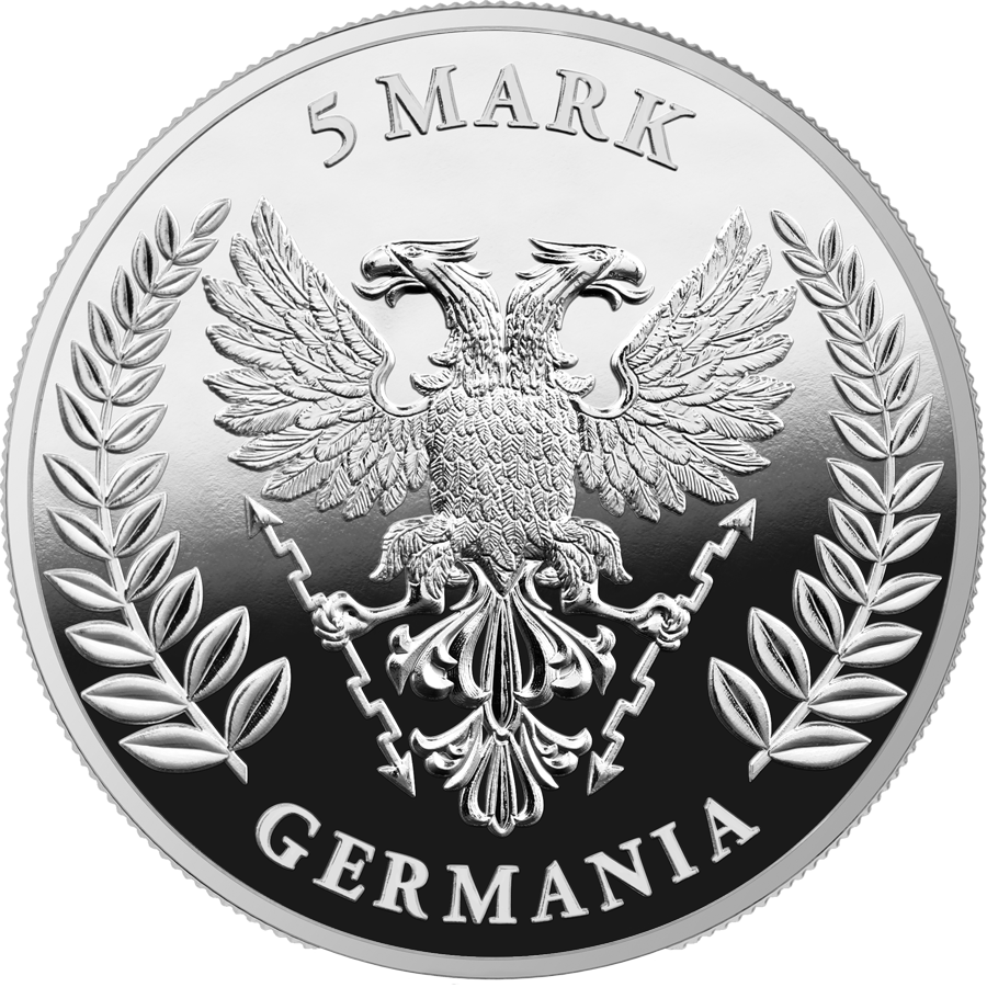 2021 Germania 1 oz Silver Proof reverse