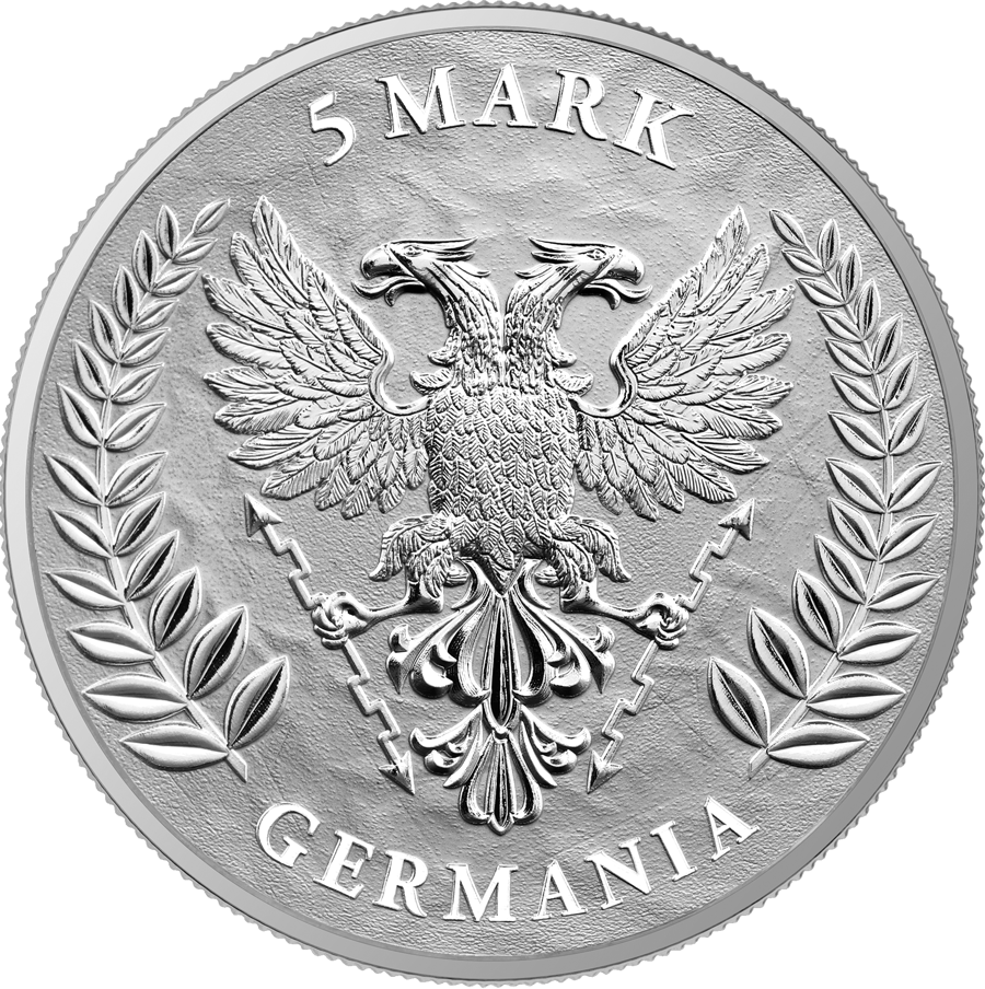 2021 Germania 1 oz Silver BU reverse