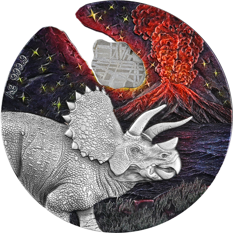 FUKANG Meteorite 2 oz silver coin high relief copper plated Niue 2018 