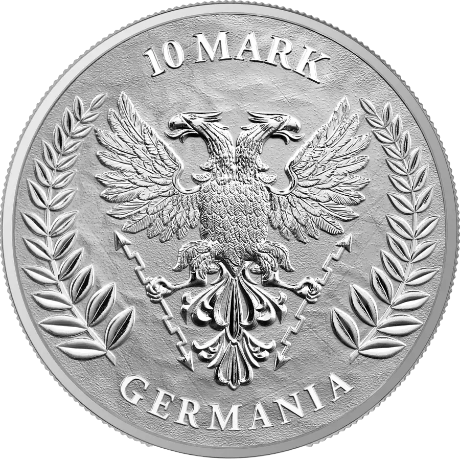 2022 Germania 2 oz Silver BU reverse