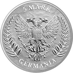Germania 2019 5 Mark The Allegories i-Color Edition Dark Red 1Oz Silver Coin
