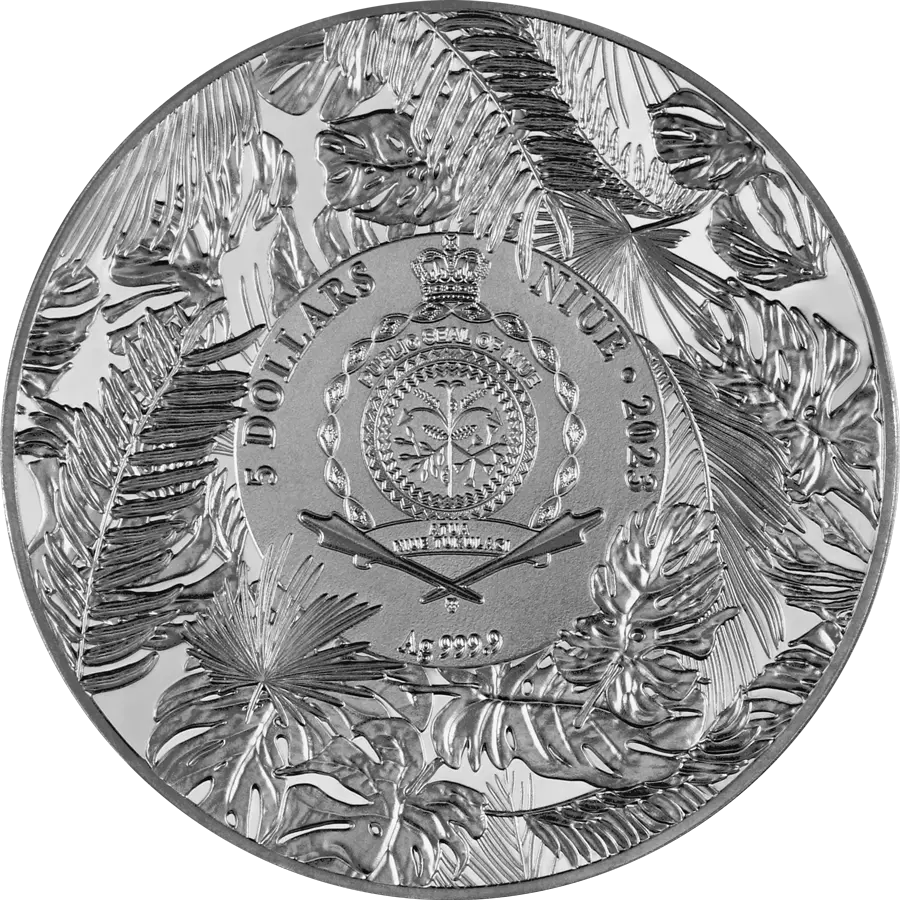Representatives of the Species: Niue Island 2023 – Chameleon 2 oz Silver HR reverse