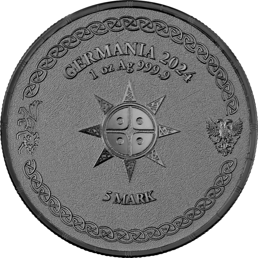 2024 Ragnarök: Sköll 1 oz Black Silver BU reverse