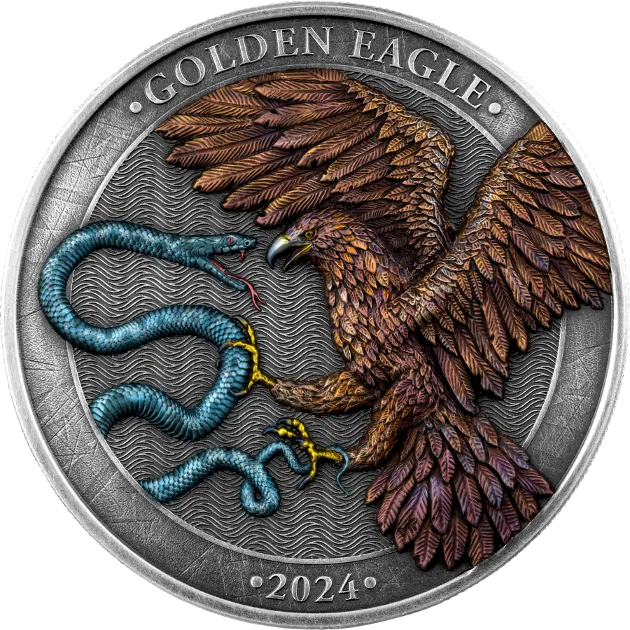 2024 Malta Golden Eagle 10 Euro 2 oz Silver BU HR – Limited Edition obverse