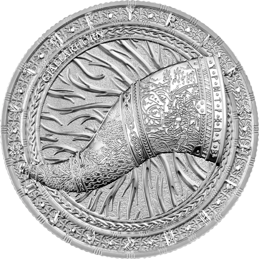 2024 Artefacts: Gjallarhorn 1 oz Silver BU obverse