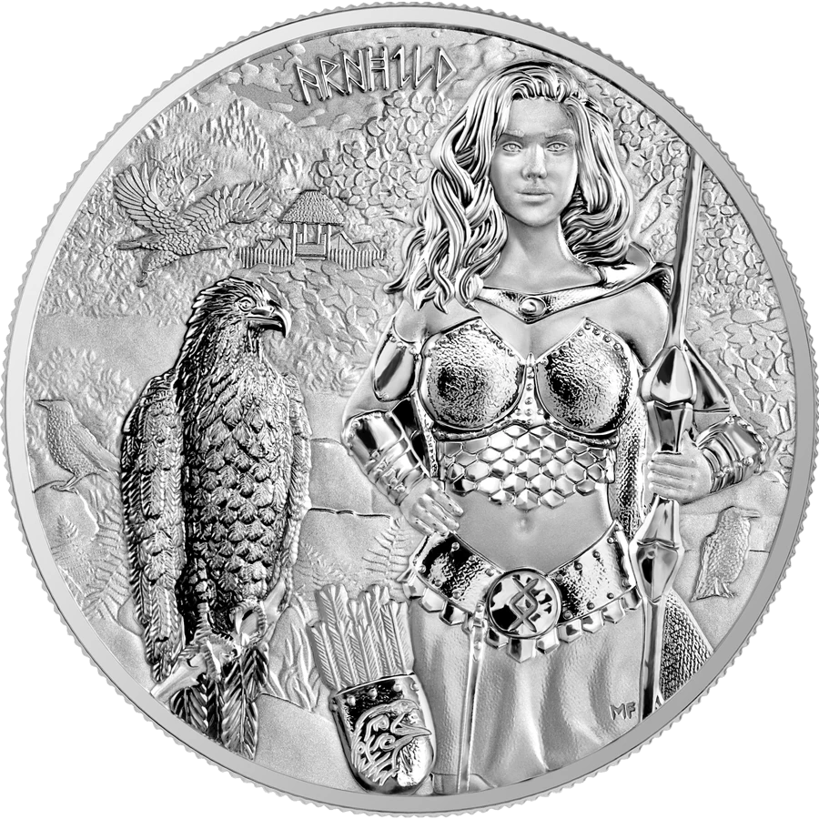 2025 Valkyries: Arnhild 1 oz Silver BU obverse