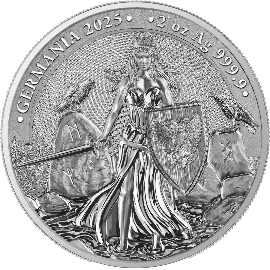 2025 Germania 2 oz Silver BU obverse