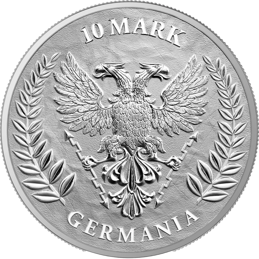 2025 Germania 2 oz Silver BU reverse