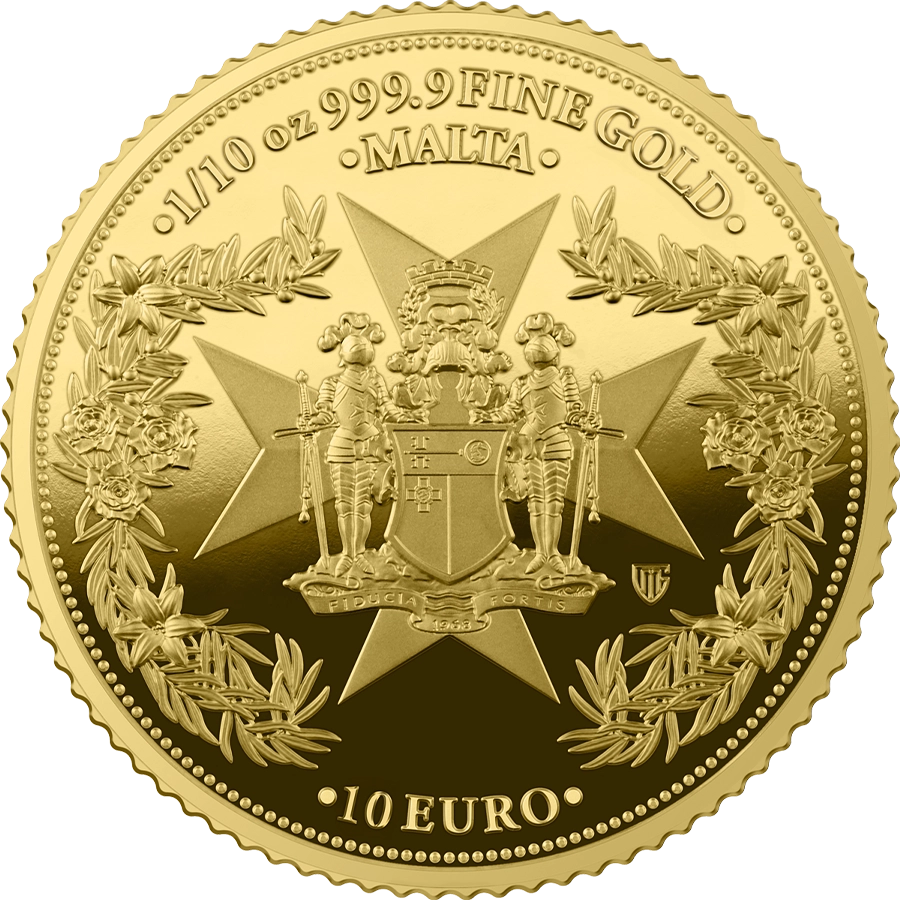 2025 Malta Golden Eagle 10 Euro 1/10 oz Gold BU – Limited Edition reverse